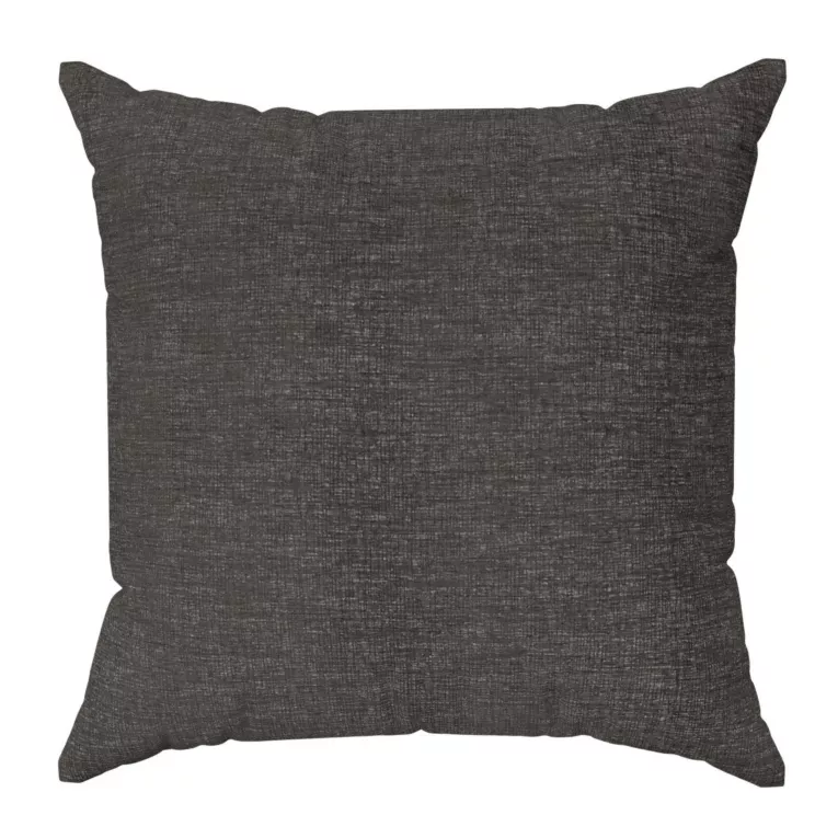 Poszewka szyta grafitowa z szenilowej tkaniny z dodatkiem połyskującej nici