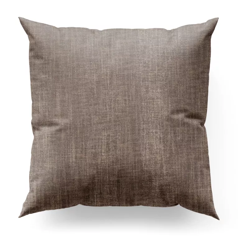 Poszewka szyta pudrowo różowo złocista z tkaniny o luźnym splocie, z połyskliwym nadrukiem