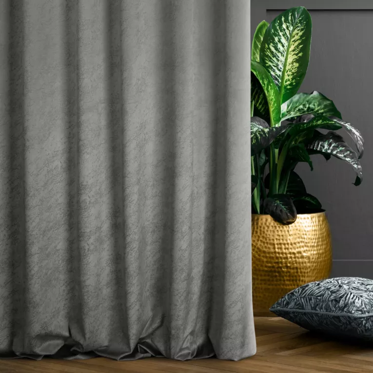 Tkanina zasłonowa, miękka, welwetowa z marmurowym wzorem