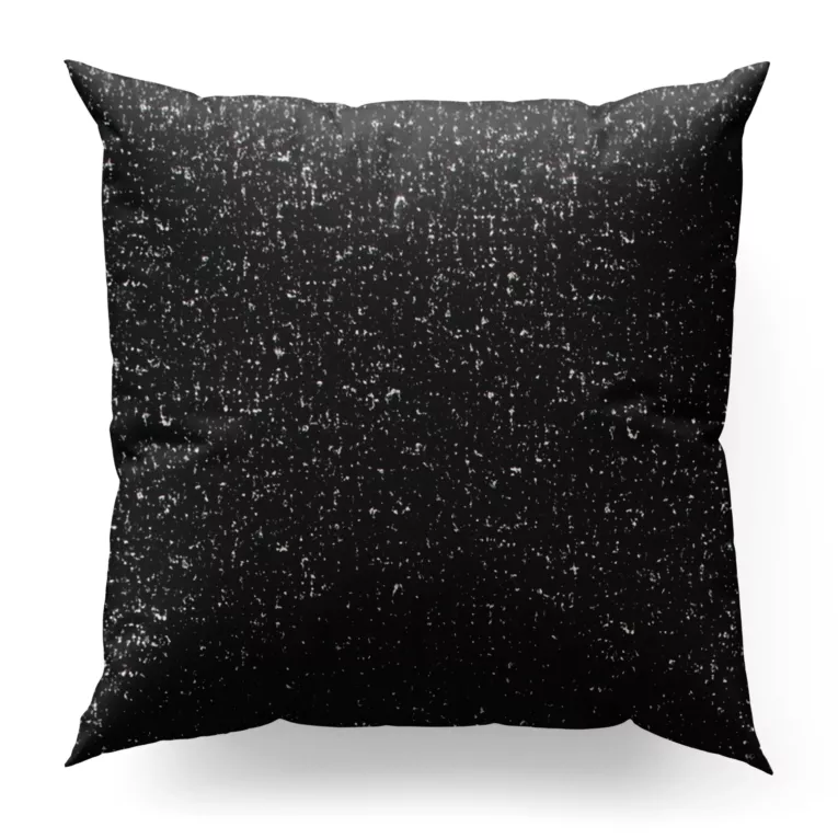 Poszewka szyta czarno srebrna z miękkiej tkaniny szenilowej przetykanej błyszczącą nicią Italissima Eva Minge
