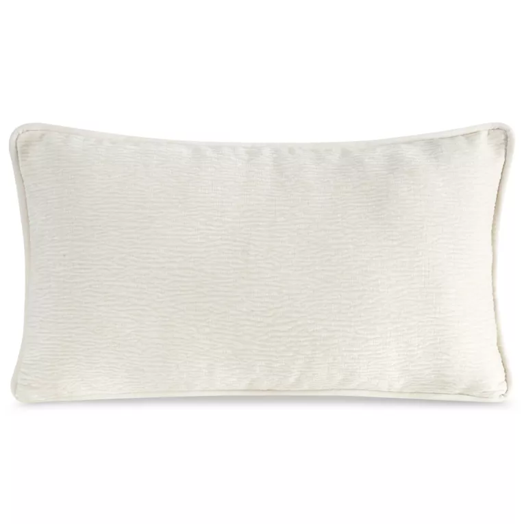 Poszewka na poduszkę 30x50 cm kremowa z szenilowej tkaniny ROSI