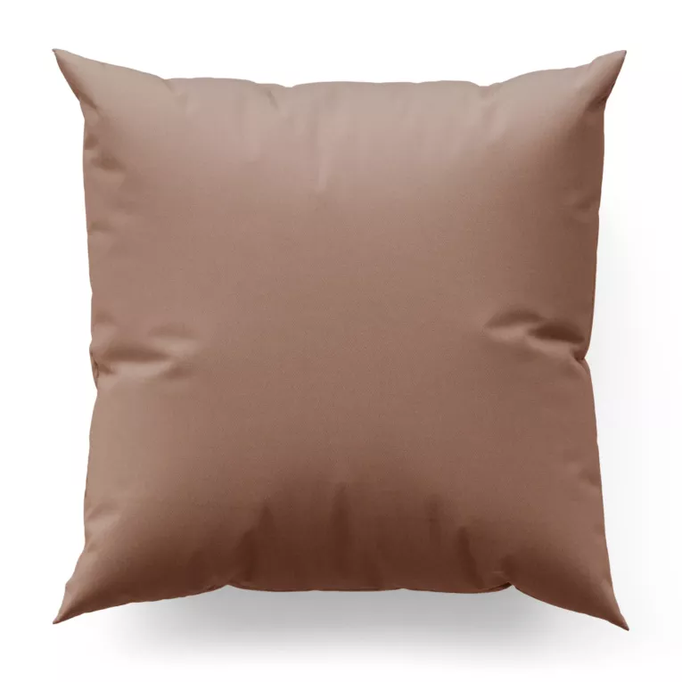 Poszewka szyta pudrowo różowa z gładkiej tkaniny zaciemniającej typu dimout wykończona obciążnikiem