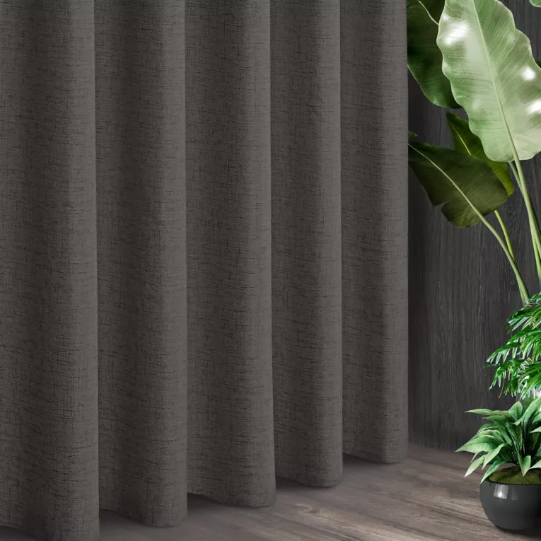 Tkanina zasłonowa gładka, w stylu eko, z drobnym strukturalnym wzorkiem z kolekcji Eva Minge