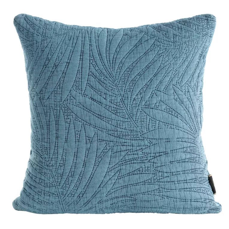 Poszewka na poduszkę 45x45 cm ciemnoturkusowa pikowana metodą hot press STONE Eurofirany Premium