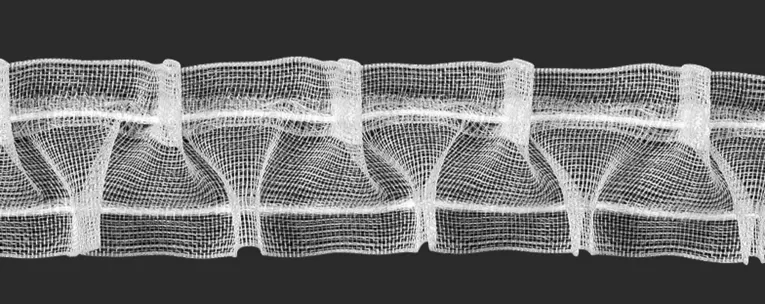 Taśma marszcząca typu SMOK do firan i zasłon, marszczenie 1:2,5