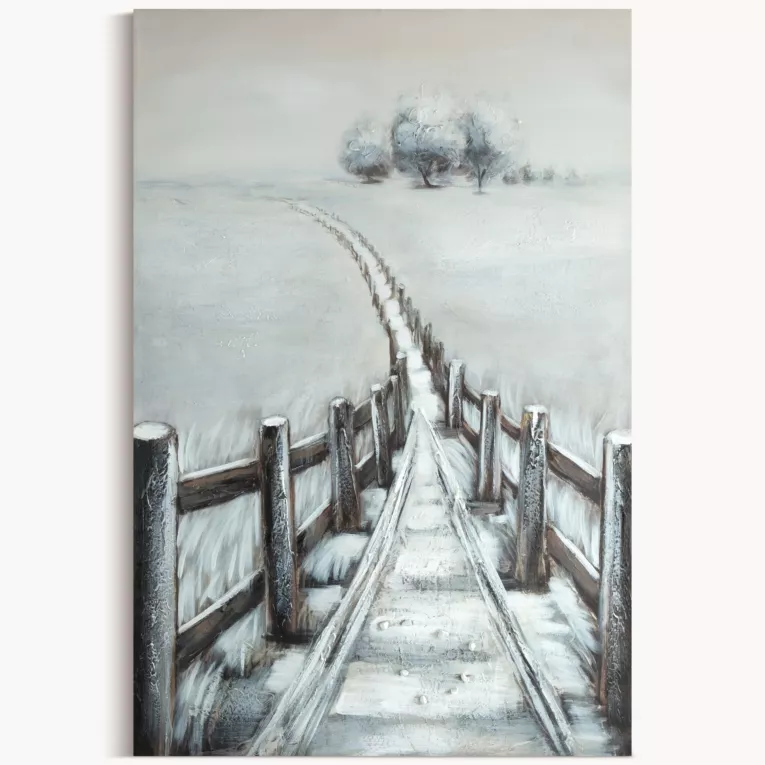 Obraz CALM 5 ręcznie malowany na płótnie pejzaż z drogą