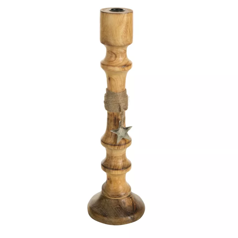 Świecznik świąteczny drewniany