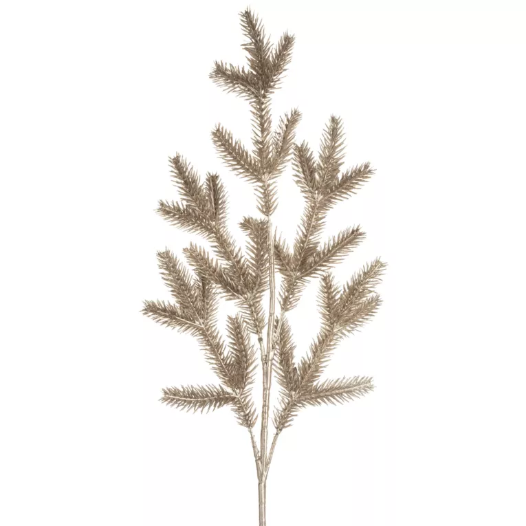 Zimowa gałązka w subtelnie lśniącym szampańskim kolorze