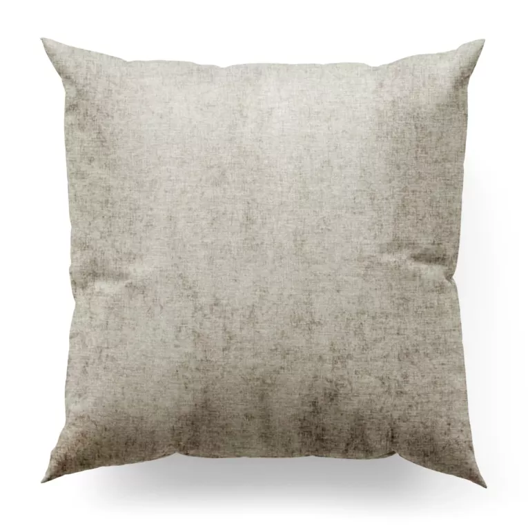 Poszewka szyta BRIANNA jasnobeżowa miękka szenilowa o wyraźnym splocie i lekkim połysku