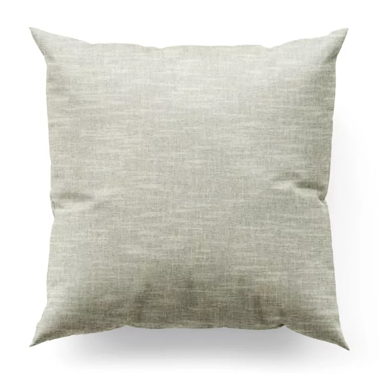 Poszewka szyta naturalna z matowej luźnotkanej tkaniny z efektem melanżu, wykończona obciążnikiem