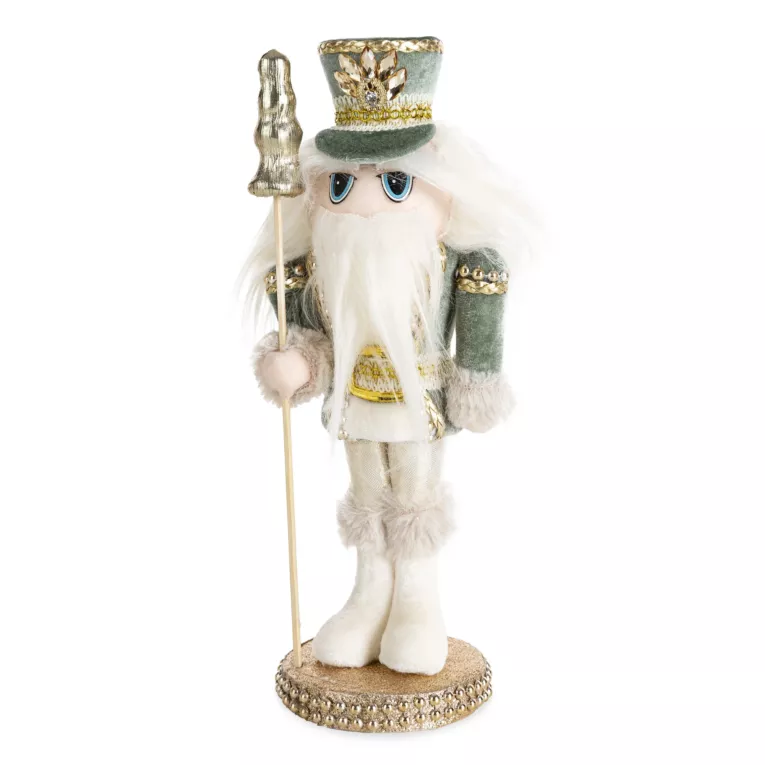 Figurka świąteczna dekoracyjna DZIADEK DO ORZECHÓW w pastelowych odcieniach