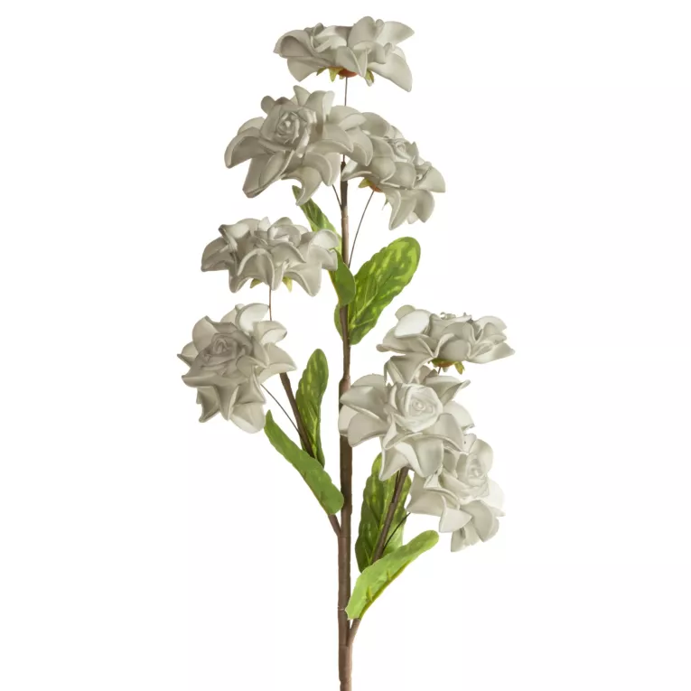 Kwiat sztuczny popielaty z plastycznej pianki foamiran 65 cm