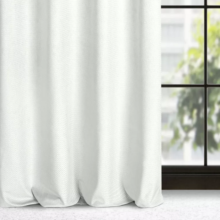 Zasłona biała z wytłaczanego welwetu 140x250 cm przelotka - ELIZA