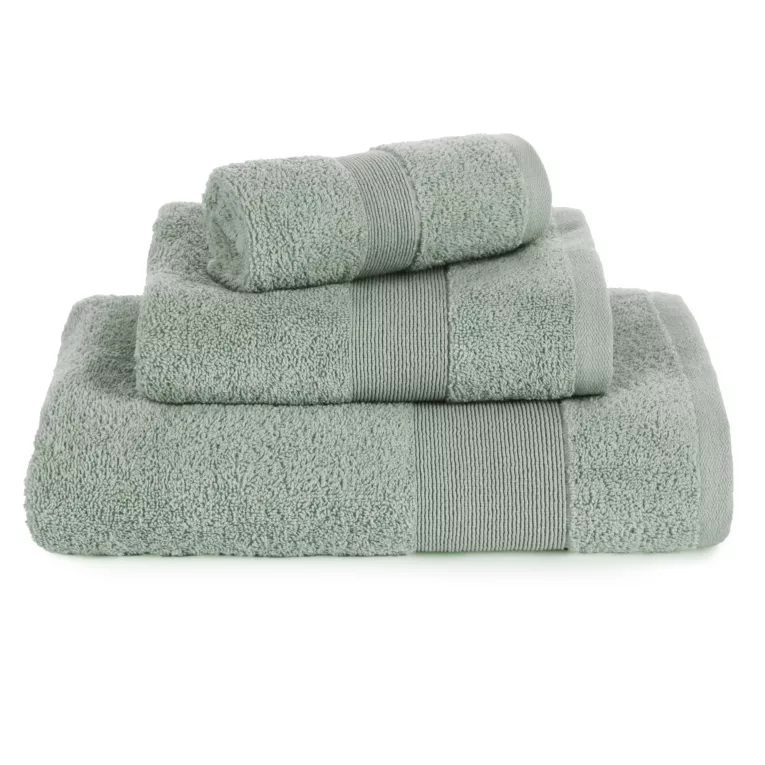 Ręcznik kąpielowy 50x90 cm bawełniany kolor miętowy z ozdobną błyszczącą bordiurą 500 g/m2 ZOJA