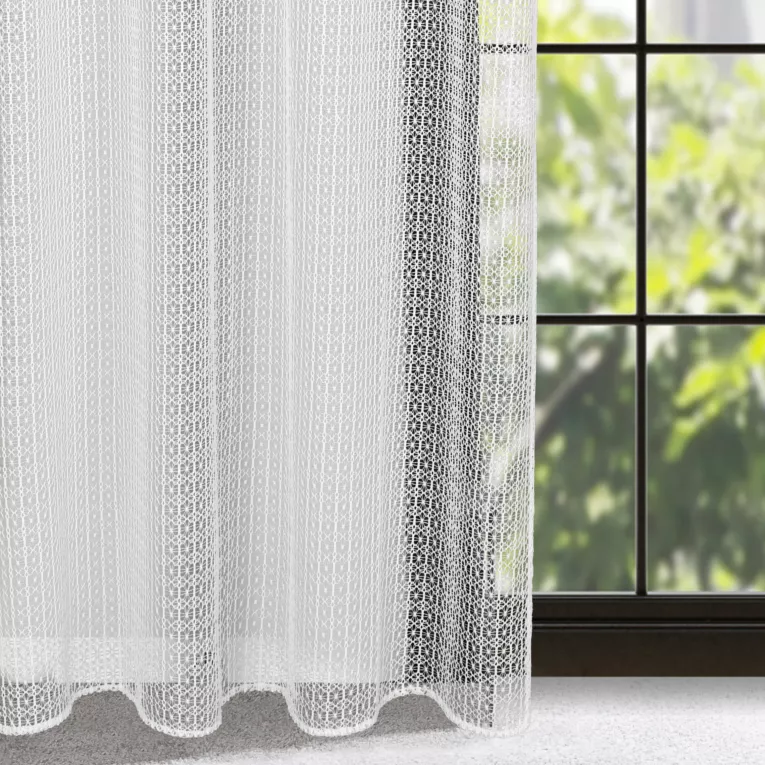 Firana biała z siateczki 140x250 cm przelotka - LARA
