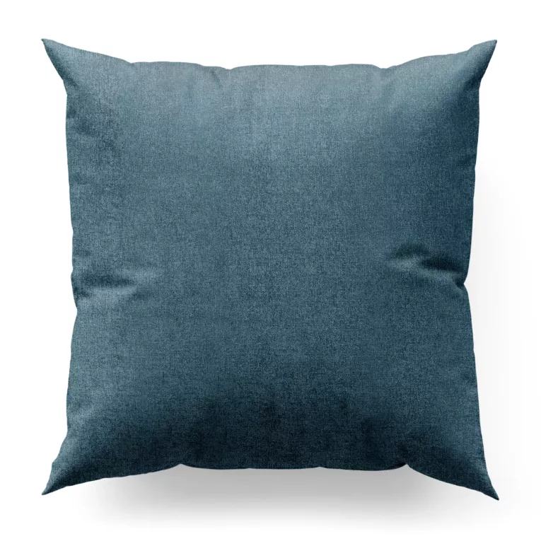 Poszewka szyta ciemnoturkusowa z miękkiej w dotyku tkaniny szenilowej