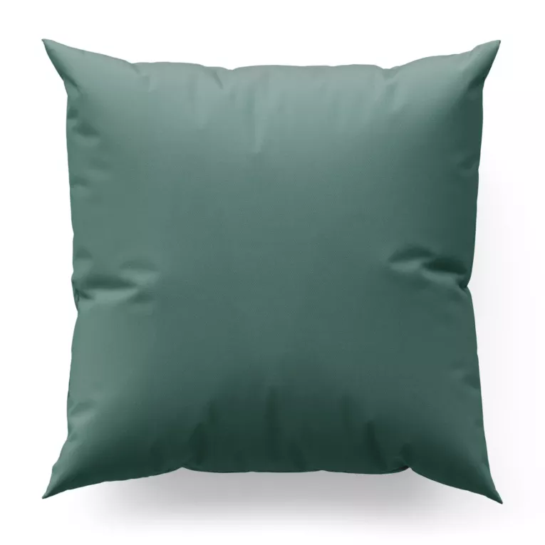 Poszewka szyta turkusowa z gładkiej tkaniny zaciemniającej typu dimout