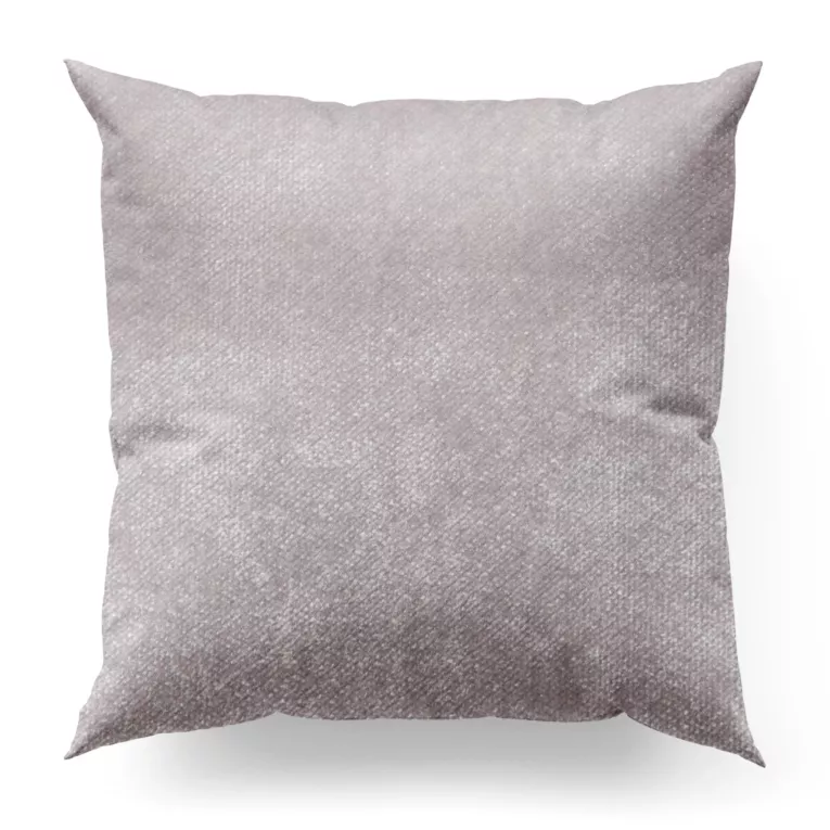 Poszewka szyta ciemnobeżowa z miękkiej welwetowej tkaniny z połyskiem