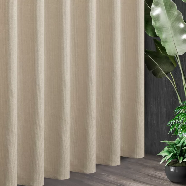 Tkanina zasłonowa o grubszym widocznym splocie