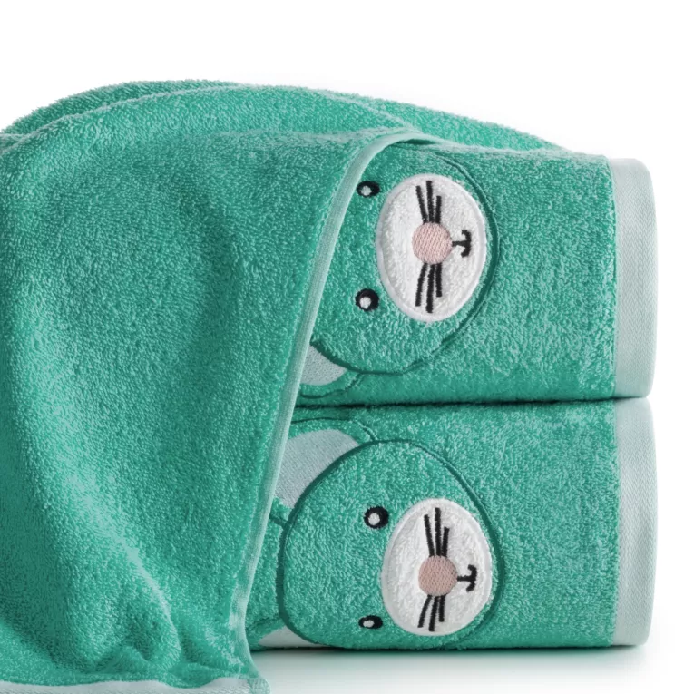 Ręcznik kąpielowy dziecięcy 50x90 cm bawełniany kolor miętowy 450 g/m2 BABY 71