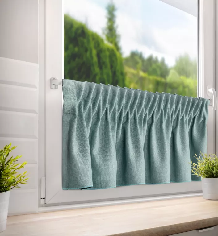 Zazdrostka miętowa z tkaniny o płóciennym splocie 140x45 cm taśma LENA