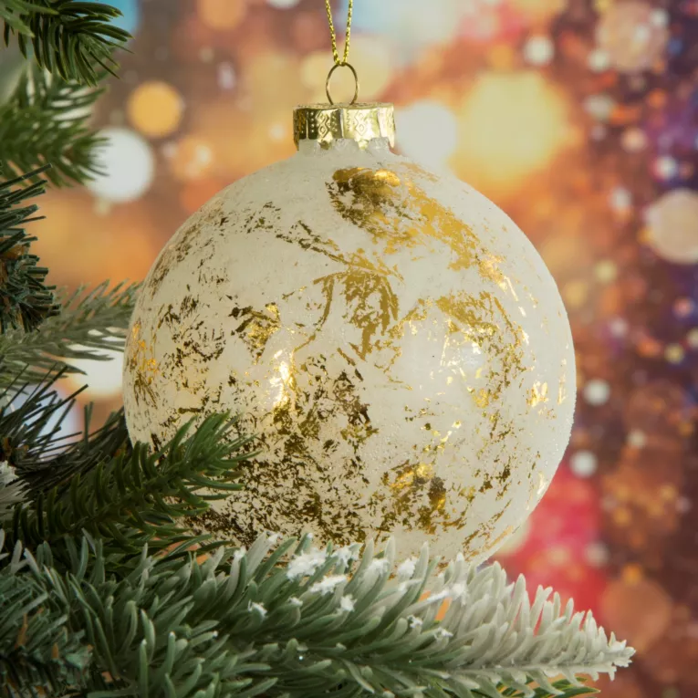Bombka szklana z efektem przecierki
