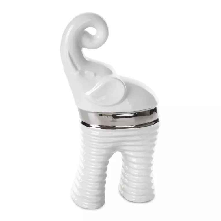 Figurka ceramiczna ZELDA słoń o prążkowanej fakturze