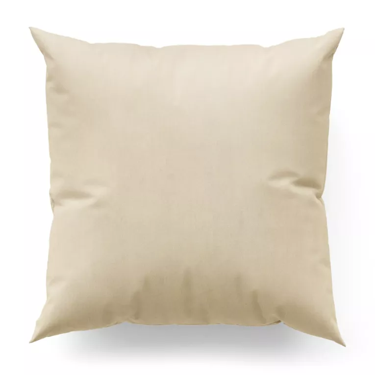 Poszewka szyta kremowa z miękkiej tkaniny welwetowej
