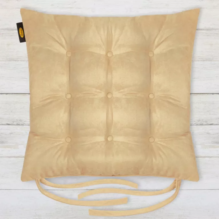 ADORE dwustronna welurowa poduszka siedziskowa na krzesło z dziewięcioma pikowaniami