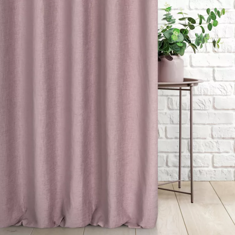 Tkanina zasłonowa, miękka, szenilowa tkanina, przetykana błyszczącą nicią