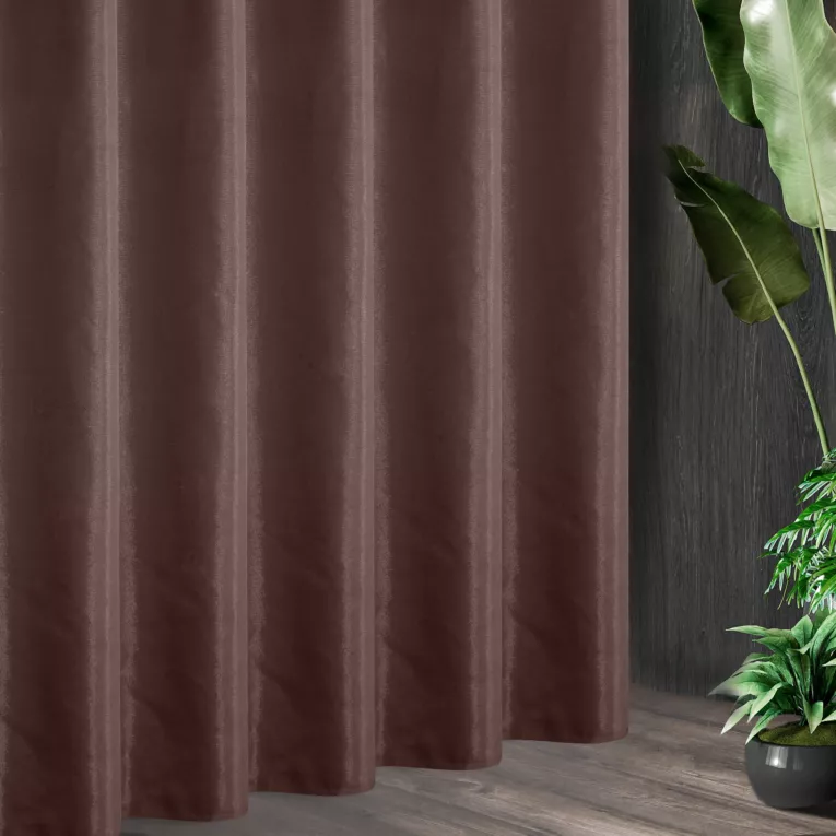 Tkanina zasłonowa z ozdobnym splotem i dodatkiem błyszczącej nici