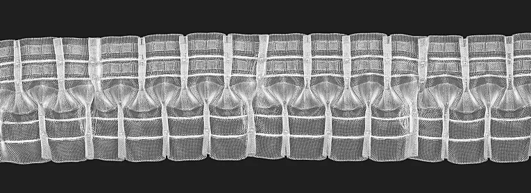 Taśma marszcząca typu SMOK do zasłon i firan, marszczenie 1:2