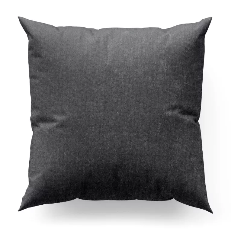 Poszewka szyta stalowa z miękkiej tkaniny szenilowej typu dimout o naturalnym splocie