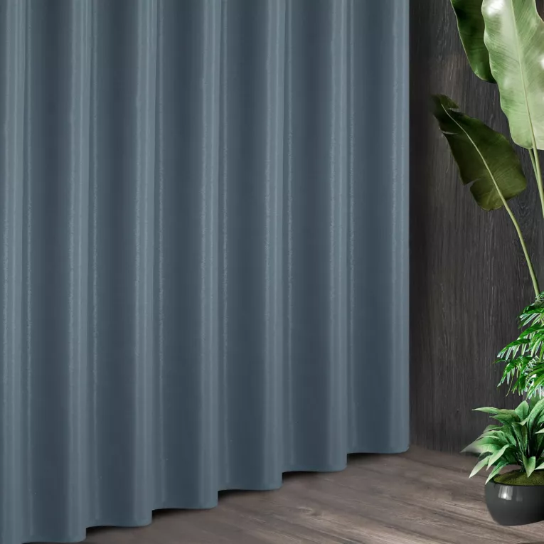 Tkanina zasłonowa z ozdobnym splotem i dodatkiem błyszczącej nici