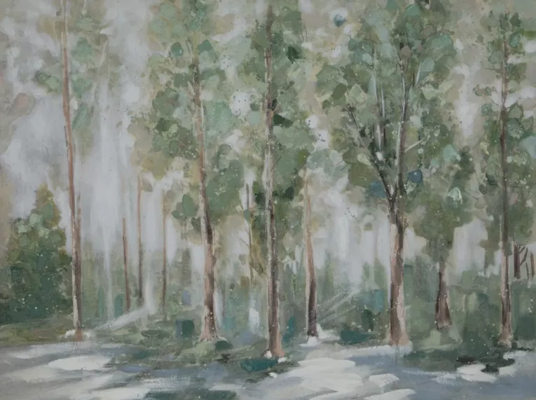 Obraz FOREST 1 ręcznie malowany na płótnie letni pejzaż lasu