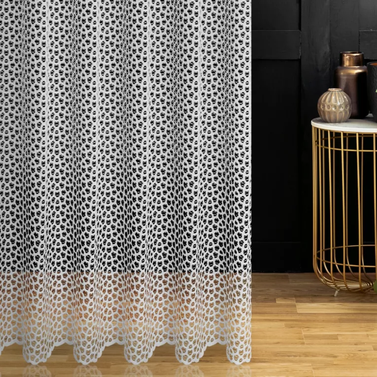 Tkanina firanowa luźno tkana ażurowa koronka