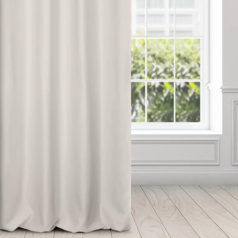 Zasłona srebrna z tkaniny zamszowej 140x250 przelotka - ADA