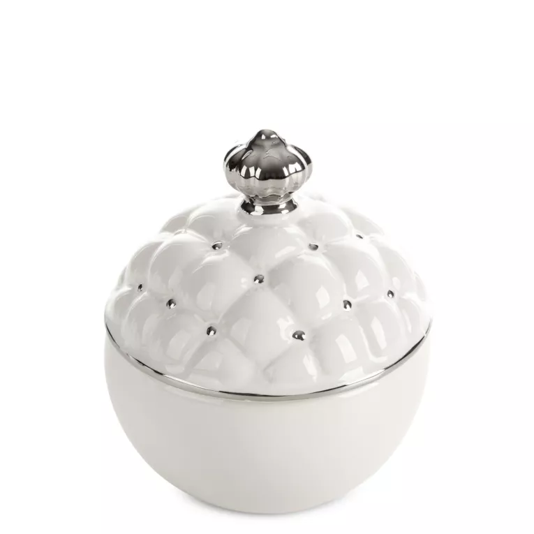 Pojemnik ceramiczny ADORE zdobiony pikowaniem