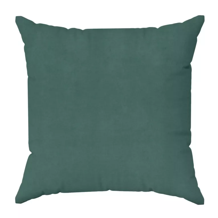 Poszewka szyta turkusowa z miękkiej tkaniny o welurowej strukturze