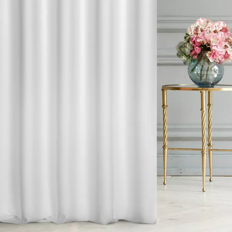 Tkanina zasłonowa dwustronna o ozdobnym splocie, z subtelnym połyskiem