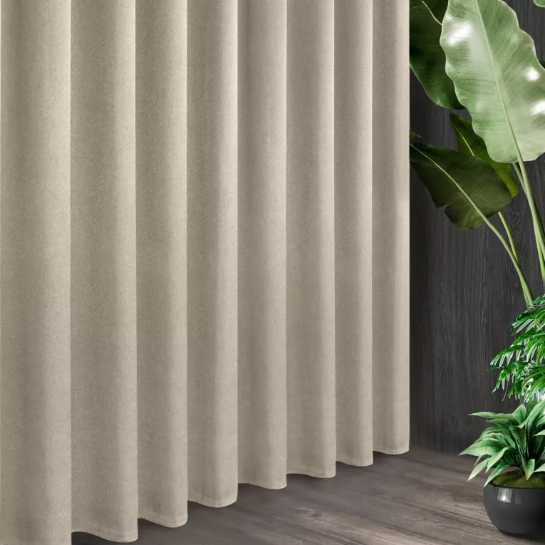 Tkanina zasłonowa strukturalna z delikatnym połyskiem z kolekcji Eva Minge