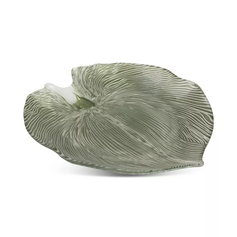 TERRA COLLECTION Patera MONTENEGRO ze szkła artystycznego w kształcie liścia