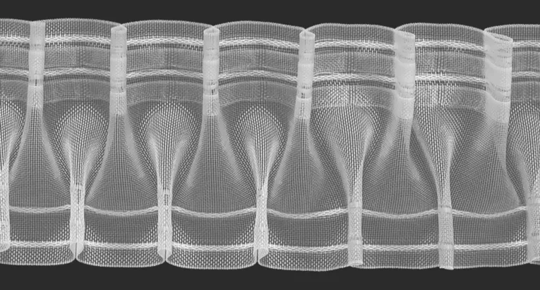 Taśma marszcząca SMOK do firan i zasłon, marszczenie 1:2