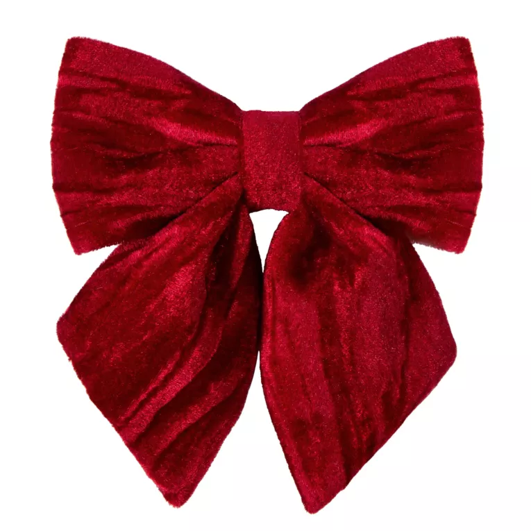 Świateczna KOKARDA z błyszczącego welwetu