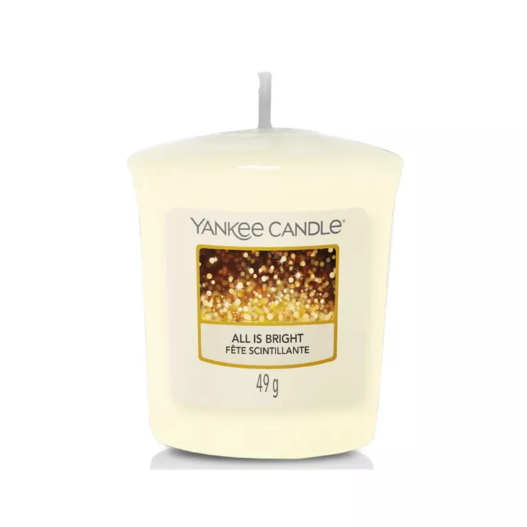 YANKEE CANDLE - Mała świeca zapachowa votive - All is bright