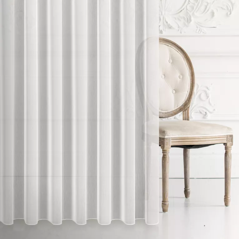 Tkanina firanowa gładka matowa z kolekcji Pierre Cardin