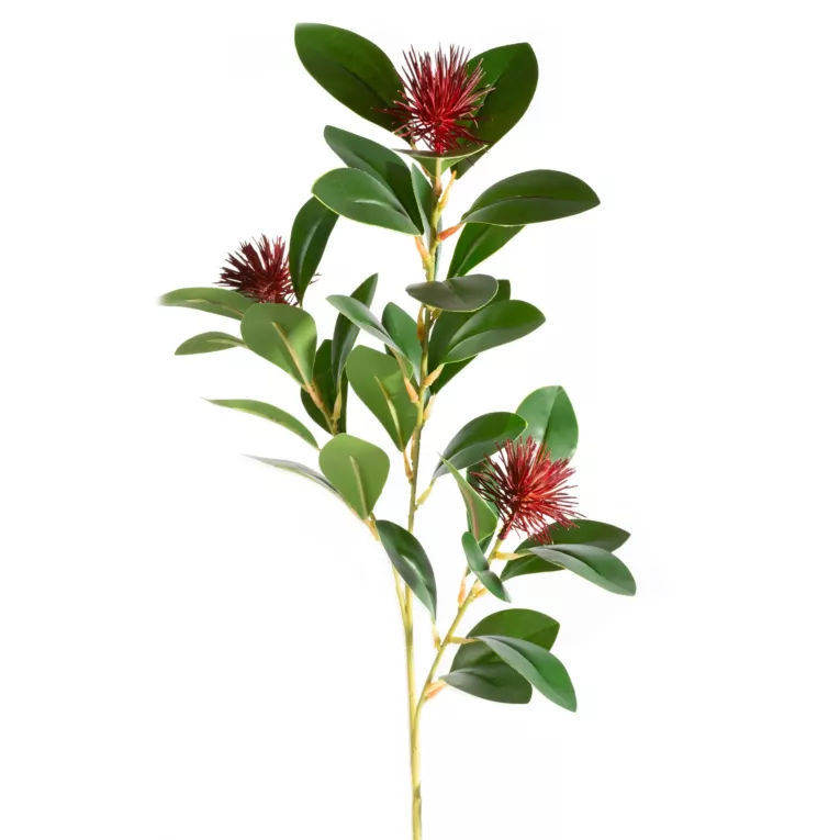 KUFLIK CALLISTEMON zielona gałązka z kwiatami SZTUCZNY KWIAT DEKORACYJNY