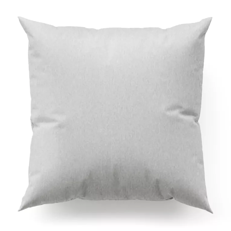 Poszewka szyta SHELBY jasnoszara z miękkiej tkaniny o naturalnym splocie i delikatnym połysku