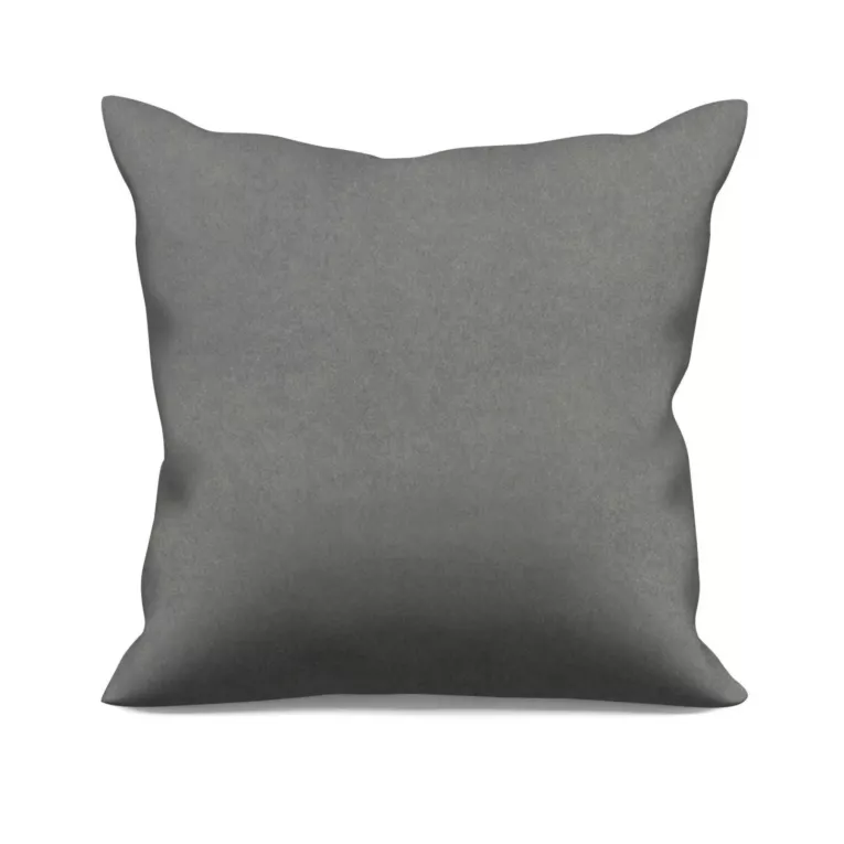 Poszewka szyta ADESSA szara z miękkiej tkaniny o welurowej strukturze