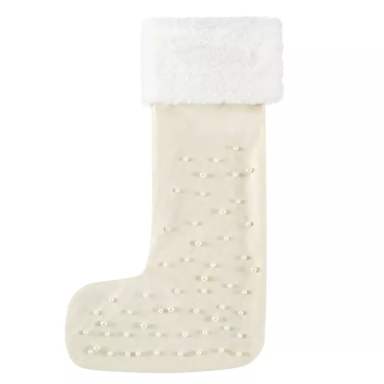 Skarpeta świąteczna PERŁA zdobiona perłami